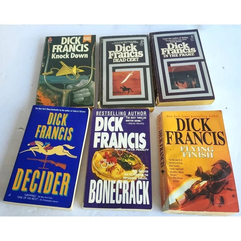 Dick Francis‎ Book Horse Racing Crime Thrillers Lot 6 PB Vtg 70's
